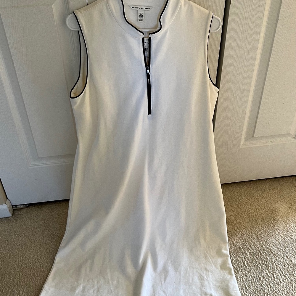 NWT Banana Republic Women’s Sleeveless White Stretch Dress - XL - NWT